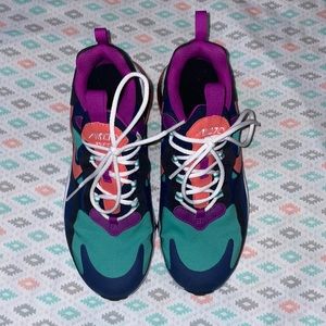 Nike, youth size 5 shoe. Teal, blue, purple, and orange!